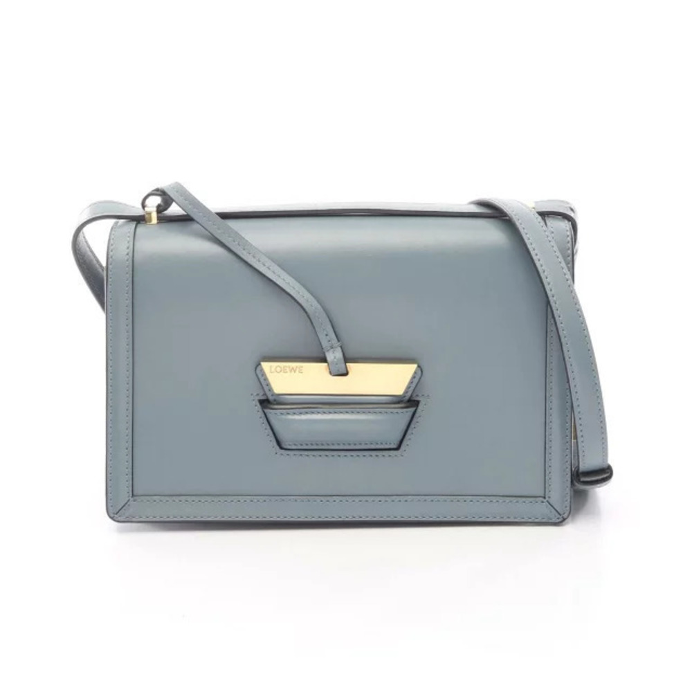 Loewe Barcelona Shoulder Bag Leather Blue